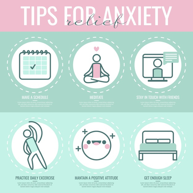 anxiety,mental,fear,concept,tips,stress,information,data,health,template,design,infographic