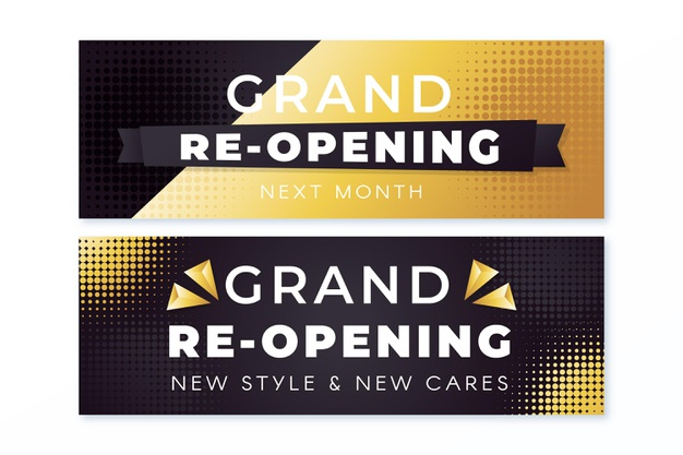 shortly,reopening,reopen,open again,again,advert,grand,soon,message,opening,open,celebrate,sales,store,sign,shop,marketing,template,business,banner
