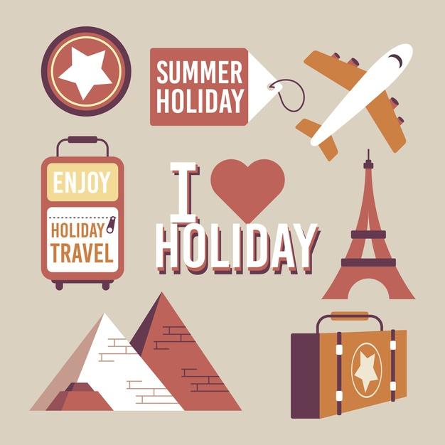 Free Vector  Travel sticker collection