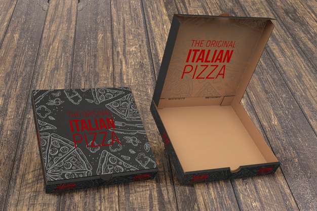 opened,mock,showroom,showcase,carton,cardboard,italian,packaging box,up,open,eat,package,mock up,delivery,packaging,pizza,box,template,food,mockup