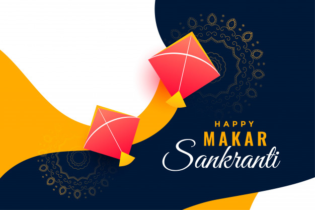 Free: Festival background for makar sankranti with flying kites Free Vector  