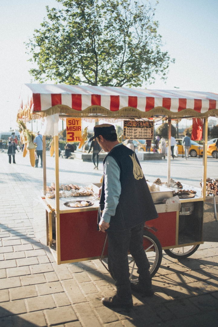 Free: Man Cooking On Portable Food Stall - nohat.cc