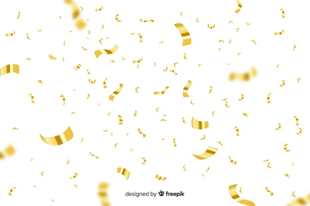 Golden Confetti Transparent Background