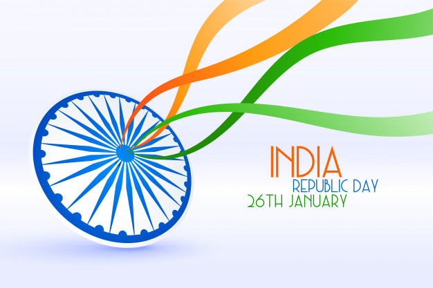 Free: Abstract indian flag design for republic day Free Vector 