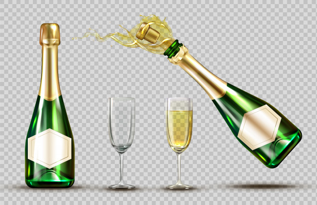 wineglasses,bubbly,fizz,champaign,full,wineglass,flask,dating,cork,realistic,set,blank,closed,beverage,sparkling,cheers,toast,transparent,spray,alcohol,explosion,open,product,champagne,drink,success,glass,bottle,event,3d,celebration,anniversary,splash,wine,party
