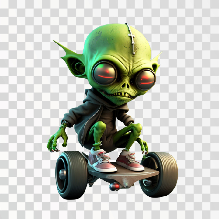 Free: A monster riding a vehicle, PNG transparent background 