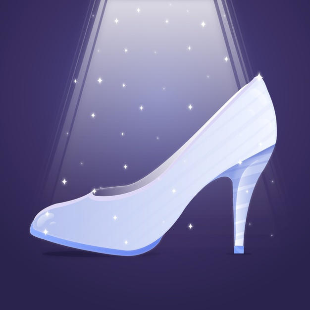 Free: Glass shoe in bright light Free Vector - nohat.cc