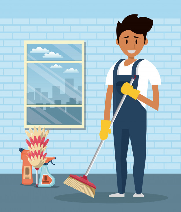 Broom pictures hygiene cleaning service items Vector Image