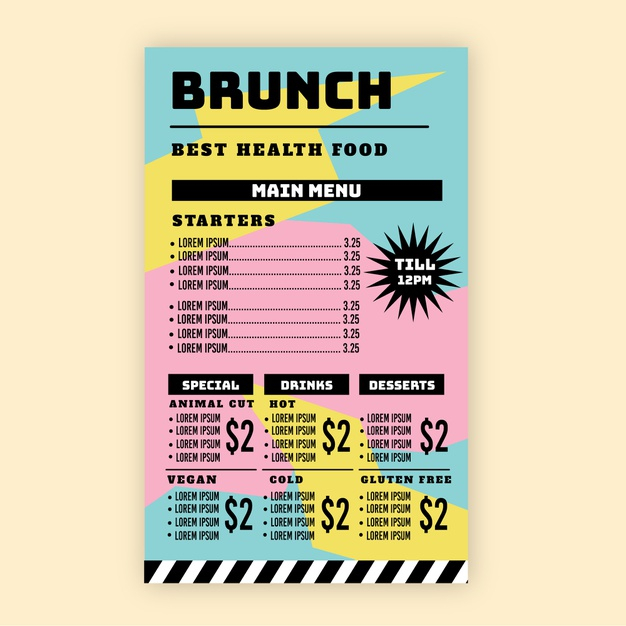 ready to print,starters,ready,main,brunch,ingredients,dish,eating,diet,print,dinner,modern,cooking,colorful,restaurant,template,design,menu