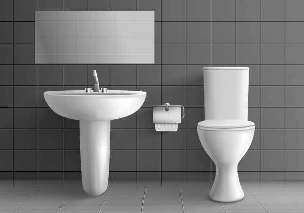 lavatory,indoors,tiled,washbasin,washroom,minimalistic,minimalism,contemporary,stainless,sanitary,holder,ceramic,sink,hygiene,realistic,seat,faucet,closet,plumbing,tank,wc,tile,system,apartment,steel,bowl,classic,grey,mirror,bathroom,floor,toilet,interior,modern,room,wall,3d,home,paper,house,water
