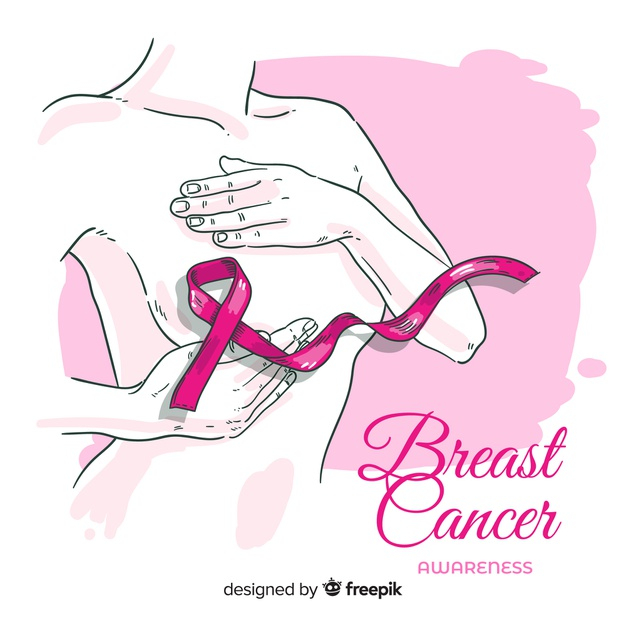 Free Vector  Breast cancer awareness month hand drawn breast types  illustration