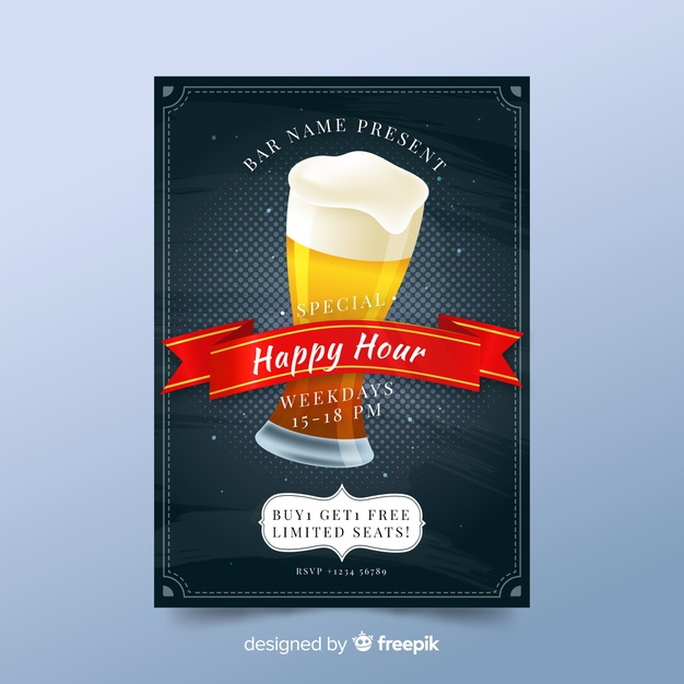 Happy Hour Poster Template