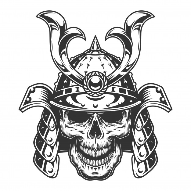 Black tattoos Samurai mask Oni Devil Japanese Traditional warrior helmet  illustration Military and history concept for symbols and emblems  templates Suitable for tattoos 13703045 Vector Art at Vecteezy