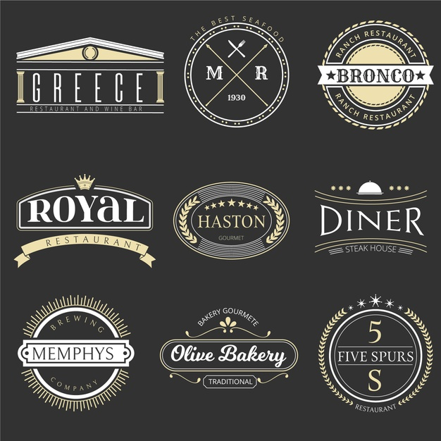 Free: Restaurant retro logo collection Free Vector - nohat.cc