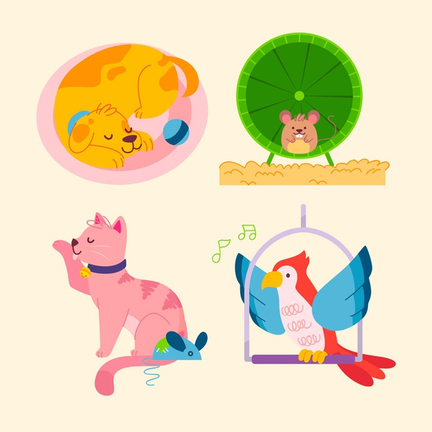 Free: Different pets concept Free Vector - nohat.cc