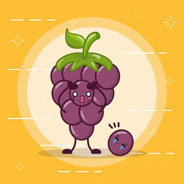 ripe,adorable,juicy,scare,childish,emojis,kawaii,vegetarian,legs,berry,expression,grape,grapes,funny,dessert,fun,healthy,mouth,sweet,natural,organic,eyes,happy,face,cute,fruit,cartoon,character,nature,hand,food