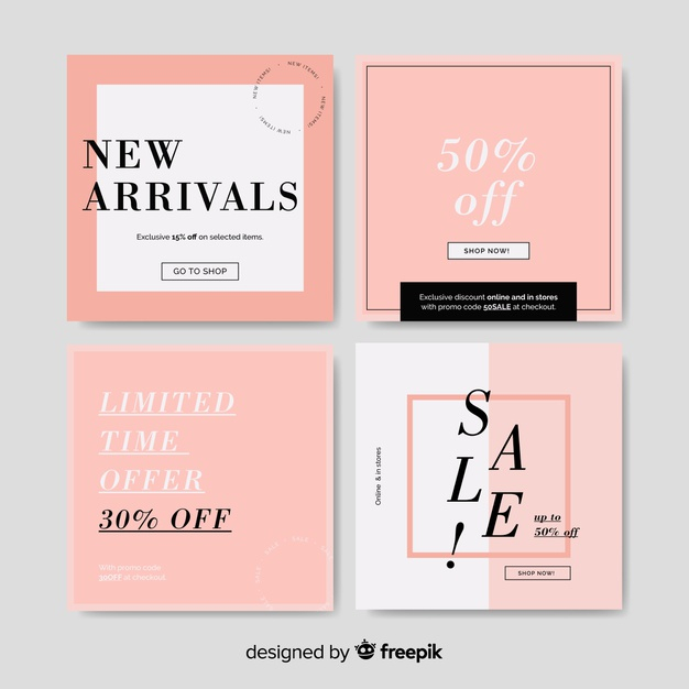 Warehouse clearance sale pink banner template Vector Image