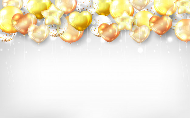Free: Gold balloons background for happy birthday card Free Vector -  
