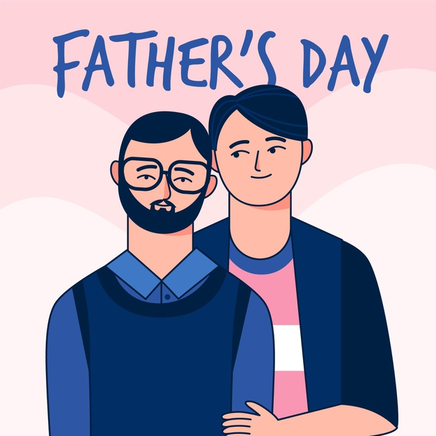 Free: Flat design father's day wallpaper with father and son Free Vector -  