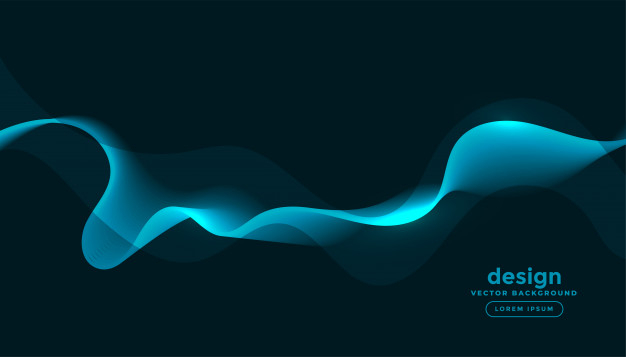 Free Abstract Bright Blue Flow Curves Background Vector Image
