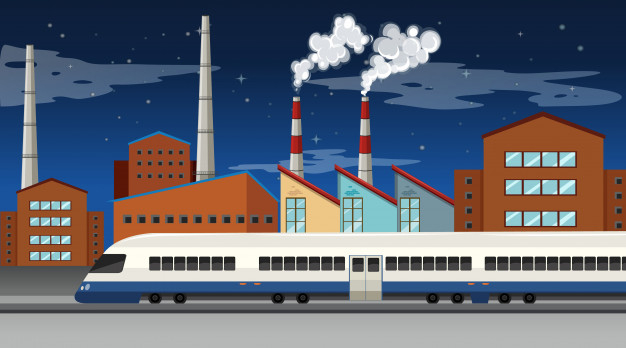stacks,towers,cooling,clipart,scene,artistic,pollution,production,scenery,industrial,factory,drawing,smoke,cartoon