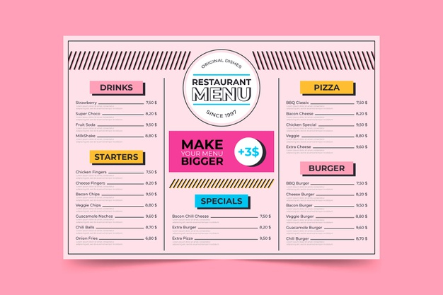 ready to print,starters,ready,gourmet,colourful,dish,print,eat,dinner,drink,burger,colorful,pizza,restaurant,template,menu,vintage,food