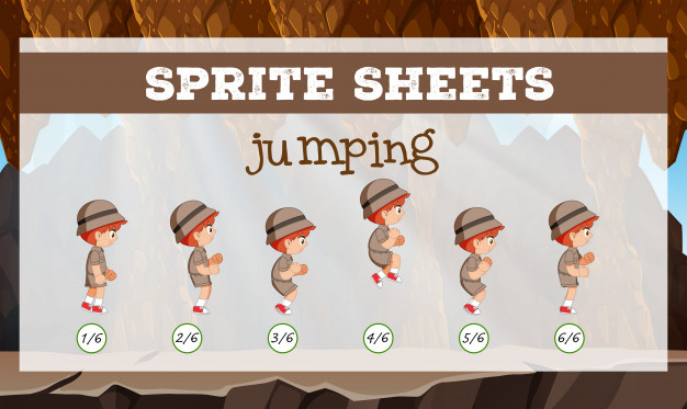 Free: Sprite sheet jumping character 