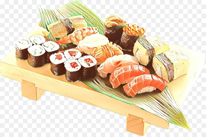  cartoon,sushi,food,cuisine,dish,california roll,sakana,fish products,sashimi,japanese cuisine,comfort food,png