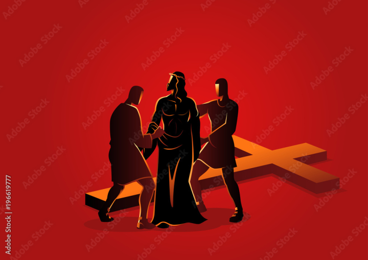tenth,stripped,garment,way,station,cross,passion,jesus christ,jesus christ,messiah,saviour,crucifiction,redemption,crucifix,good friday,easter,christian,christianity,catholic,catholicism,god,holy,bible,biblical,series,religion,religious,sacred,faith,story,history,graphic,vector,illustration,silhouette,sacrifice,spiritual,symbol,dramatic,suffered,adobestock