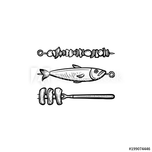 skewer,shish,grilled,fish,hand,drawn,outline,doodle,icon,hand-drawn,vignetting,grill,vector,minimal,linear,design,illustration,graphic,draw,drawing,isolated,background,food,meal,nourishment,cookery,eating,meat,eat,white,dish,bar-b-q,bar-b-q,roast,grilling,fresh,stick,kebob,shashlik,vegetable,marinated,prepared,baked,seafood,abstract,symbol,signs,adobestock