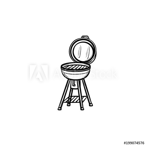 Barbecue Equipment - Pictogram Stock Vector - Illustration of