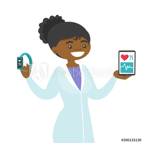 african american,doctor,holding,smartphone,health,application,measuring,nubes,rate,checking,woman,pulse,cardiologist,app,phone,medicine,young,medicals,hospital,health care,care,clinic,vector,cartoon,illustration,person,physician,people,character,human,occupation,blood pressure,heart rate,exam,exam,check-up,health care,check,measurement,electronic,technology,mobile,contraption,digital,african,white,adobestock