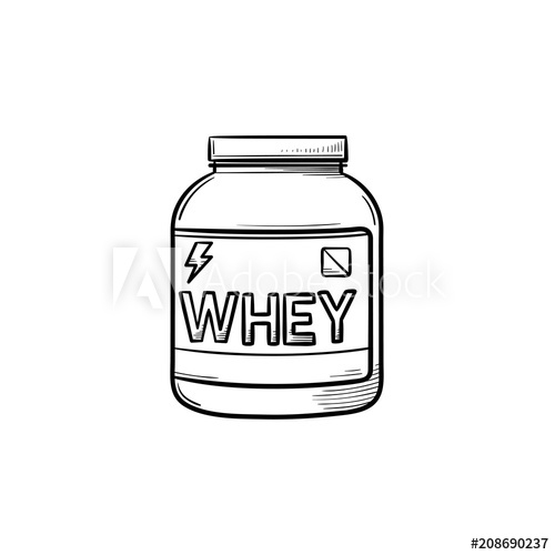 Sport food containers protein powder container Vector Image