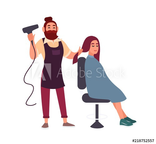 adorable,friendly,bearded,male,hairdresser,hair drier,hair,smiling,female,client,sitting,chair,isolated,white,background,barber,barbershop,barbershop,beard,business,cartoon,character,cheerful,cute,flat,funny,girl,guy,hair drier,hairstylist,hair care,happy,hipster,holding,illustration,job,man,moustache,occupation,people,person,profession,professional,salon,service,standing,adobestock