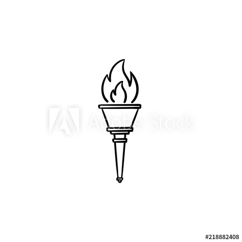 olympic torch logo with hands