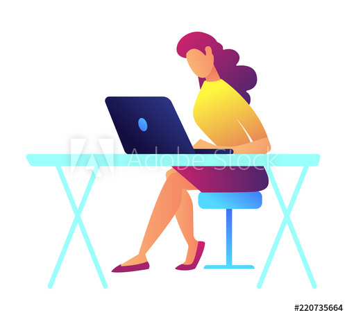 female,programmer,working,laptop,office,desk,vector,illustration,business,woman,computer,character,job,person,girl,table,cartoon,design,people,workplace,chair,flat,employee,modern,icon,background,desktop,isolated,young,businessman,professional,executive,accountant,beautiful,corporate,object,sitting,template,view,concept,cyberspace,men at work,boss,creative,technology,web,entrepreneur,designer,developer,adobestock