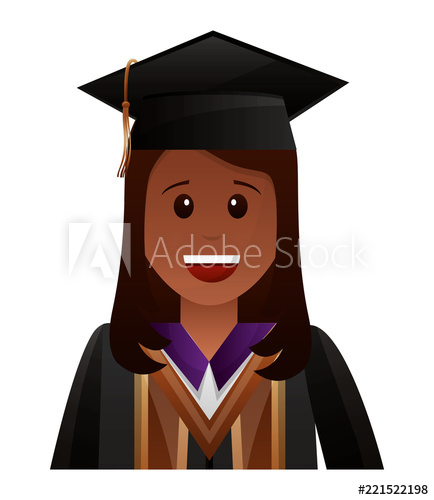 smiling,graduate,woman,portrait,character,graduation,happy,smile,vector,illustration,student,education,college,cap,university,isolated,school,afro,american,people,celebration,girl,young,gown,female,bachelor,certificate,achievement,background,degree,flat,study,academic,success,diploma,style,icon,cute,cartoon,avatar,length,excited,adobestock