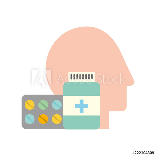 profile,human,head,medicine,pharmacy,pill,bottle,mental,label,creative,quality,vector,illustration,medication,health,drug,doctor,quoted,tablet,male,mark,medicine,speech,chemistry,icon,apothecary,stamp,medicals,symbol,treatment,capsule,signs,make well,speak,bubble,flat,quote,brain,app,adobestock