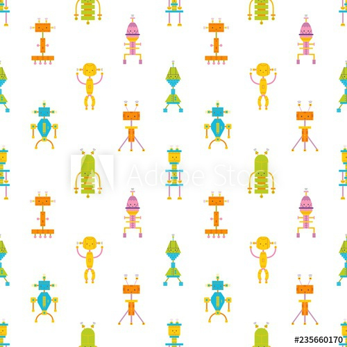 childish,seamless,pattern,cute,smiling,robot,white,background,robot,machine,character,amusing,android,bionic,cartoon,coloured,colourful,creature,cyber,cyborg,design,electric,electronic,endless,fabric,flat,friendly,funny,future,futuristic,graphic,happy,android,illustration,joyful,machinery,mechanical,metal,modern,monster,print,retro,robotic,style,technology,textile,texture,toy,adobestock