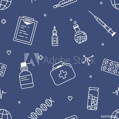 seamless,pattern,tool,medicals,diagnostic,research,health care,medicine,outline,background,biomedicine,blister,bottle,contour,design,deoxyribonucleic acid,drug,endless,equipment,fabric,first aid kit,flask,globe,heart rate,illustration,jar,laboratory,laboratory,line,line art,linear,medication,monochrome,pill,print,science,scientific,style,syringe,textile,texture,thermometer,tool,treatment,vaccine,vector,adobestock