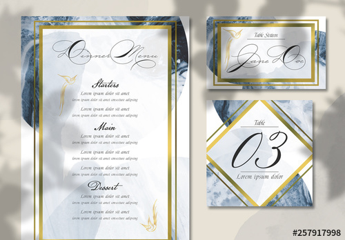 template,photoshop,free,layout,print,set,kit,collateral,stationery,card,illustration,drawing,watercolor,elegant,script,hand drawing,brush,texture,marble,celebration,wedding,adobestock