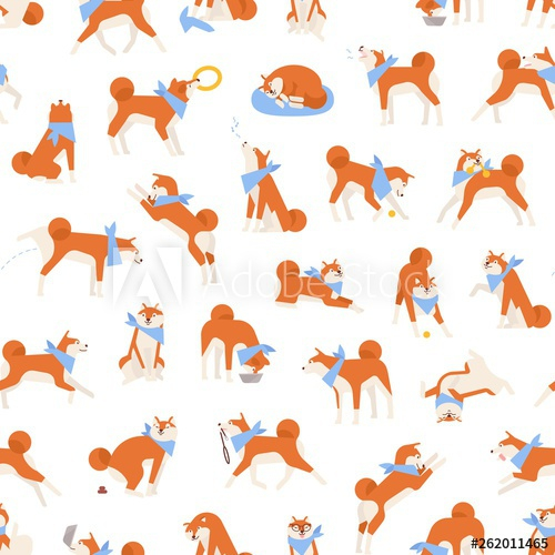 seamless,pattern,adorable,akita,performing,daily,activity,dog,activity,active,animal,background,bark,breed,canino,cartoon,character,charming,colourful,cute,design,doggy,domestic,endless,fabric,flat,friends,funny,howl,illustration,japanese,mammal,pet,play,excrement,print,purebred,run,to sit,sleep,racked,textile,texture,adobestock