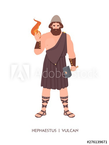 Free: Hephaestus or Vulcan - god or deity of blacksmiths, craftsmen and ...