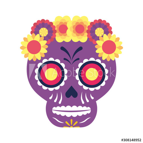Free: traditional mexican skull head icon 