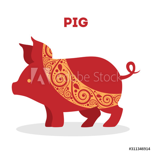 vector,illustration,traditional,chinese,zodiac,animal,pig,decoration,culture,art,festival,silhouette,graphic,isolated,year,idea,lunar,new,orient,religion,tradition,religious,style,shape,history,festive,historical,asian,red,retro,abstract,ancient,classic,cultural,east,eastern,artistic,ethnicity,adobestock