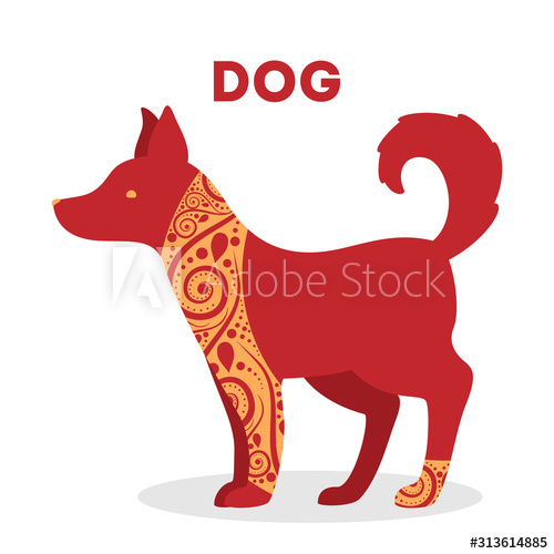 vector,illustration,traditional,chinese,zodiac,animal,dog,decoration,culture,art,festival,silhouette,graphic,isolated,year,idea,lunar,new,orient,religion,tradition,religious,style,shape,history,festive,historical,asian,red,retro,abstract,ancient,classic,cultural,east,eastern,artistic,ethnicity,puppy,adobestock