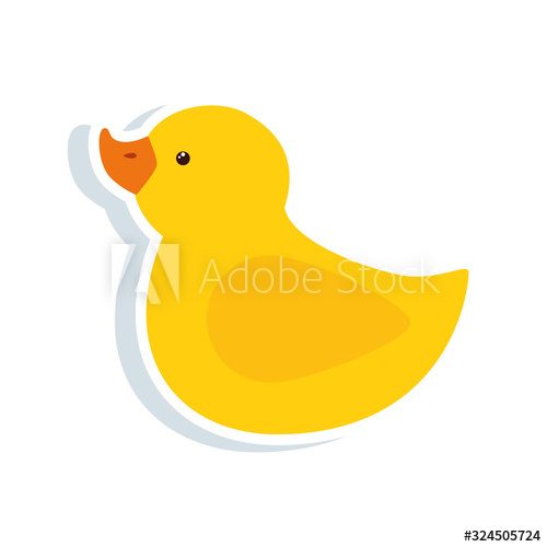 Cute Duck Toy Kids Concept Fun Stock Vector (Royalty Free) 2324728907