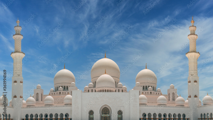 abu dhabi,grand,mosque,religion,ramadan,minaret,travel,white,emirate,mahal,landmark,asia,blue,arab,tomb,mausoleum,historical building,adobestock