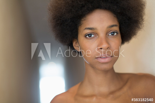 Fotografia do Stock: Close up view of a sensual young woman