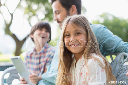 portrait,happiness,girl,father,brother,bench,boy,man,children,adult,elementary,preteen,mid,family,smile,enjoy,together,to sit,confident,domestic life,lifestyle,summer,daughter,son,sister,outdoors,day,people,three,group,adobestock